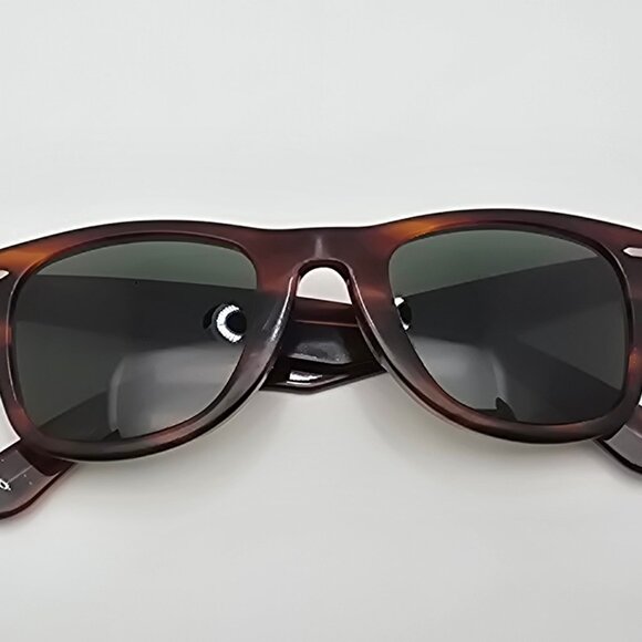 Ray-Ban B&L L2053 Wayfarer Tortoise Frame G-15 Green Glass Lens Sunglasses 50-24 - Picture 11 of 16